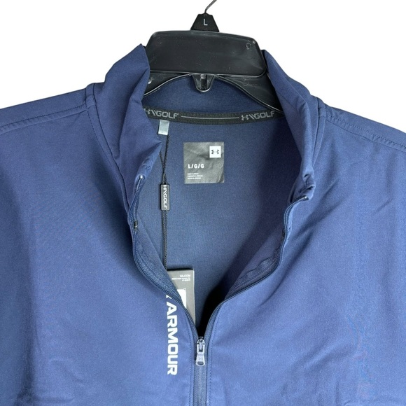New Under Armour Storm Daytona Men's Half Zip Pullover Golf Top Blue Sz Large - Picture 11 of 13